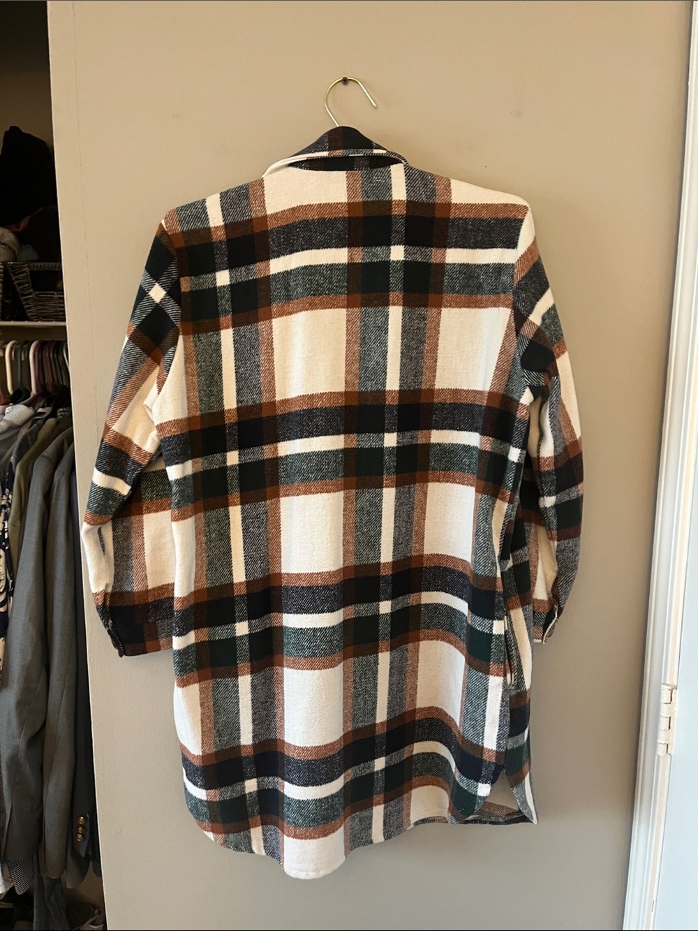 Plaid Button-Up Shacket - Picture 4 of 5